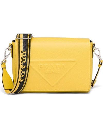 yellow prada bag men|Prada adjustable shoulder handbags.